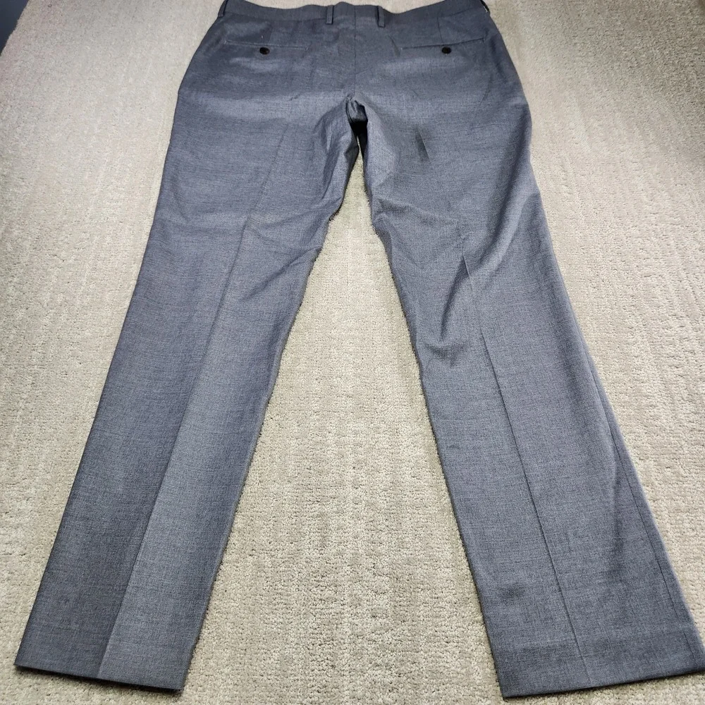 Buttoned Down Pants Men 35x32 Tropical Wool High Rise Trouser Slim Fit Gray NEW